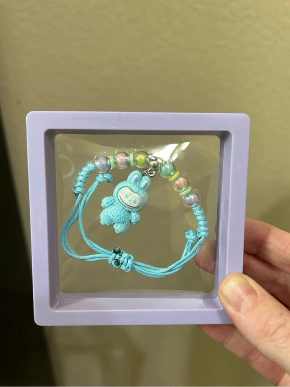 Labubu Little Monster Beaded Adjustable Woven Bracelet - Blue New